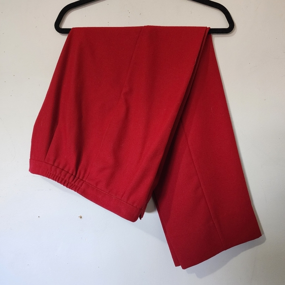 Vintage Red Dress Work Slacks Trousers Pants - Picture 2 of 10